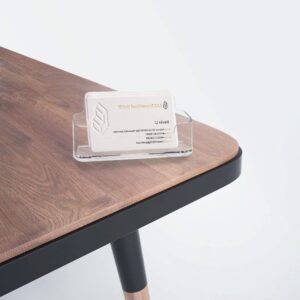 Acrylic Business Card Holder for Desk, Clear Plastic Business Cards Display Holders Stand, Fits 30-50 Business Cards