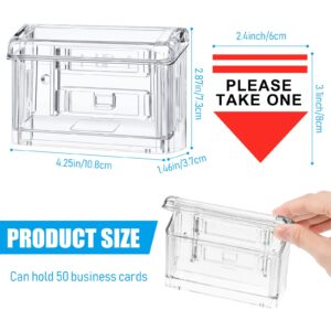 Outdoor Business Card Holder Acrylic Business Card Holder Wall Mount Clear Door Business Card Holder for Car with Take One Sticker for Office Store Trucks Wall, 4.25 x 1.46 x 2.87 Inch (3 Pcs)