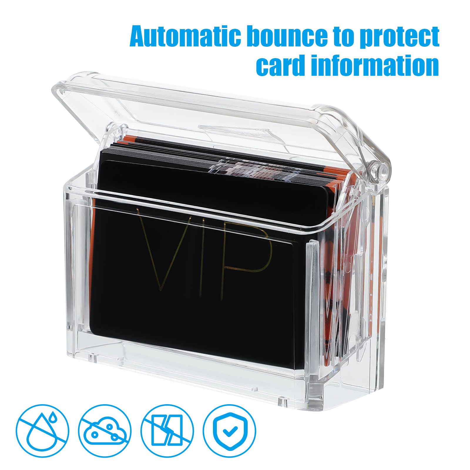 Outdoor Business Card Holder Acrylic Business Card Holder Wall Mount Clear Door Business Card Holder for Car with Take One Sticker for Office Store Trucks Wall, 4.25 x 1.46 x 2.87 Inch (3 Pcs)