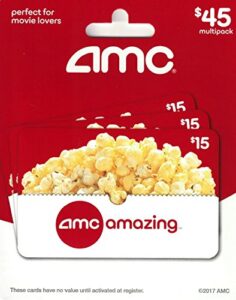 amc theatre gift cards, multipack of 3