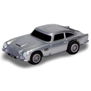 Scalextric Micro James Bond Goldfinger Aston Martin DB5 1:64 Slot Race Car G2221, Silver