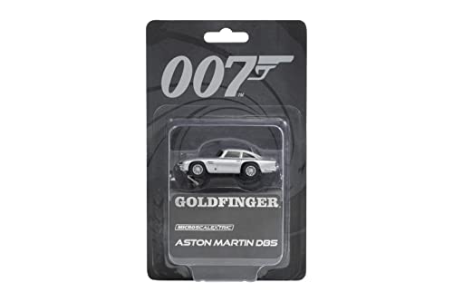 Scalextric Micro James Bond Goldfinger Aston Martin DB5 1:64 Slot Race Car G2221, Silver