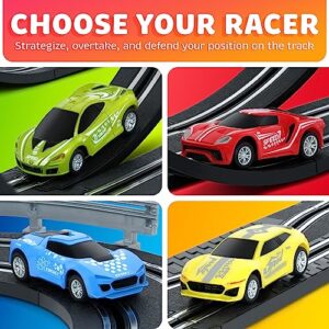 Atlasonix Slot Car Race Tracks Sets - Slot Cars, Race Tracks & Accessories Electric Race Car Track, Dual Electric Race Track for Girls & Boys Age 5 Years+