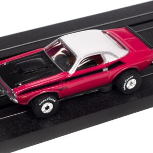 Auto World Thunderjet OK Used Cars 1970 Dodge Challenger T/A Panther (Pink) HO Scale Slot Car