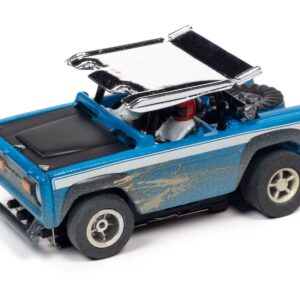 Auto World Xtraction 1971 Ford Baja Bronco (Blue) HO Scale Slot Car