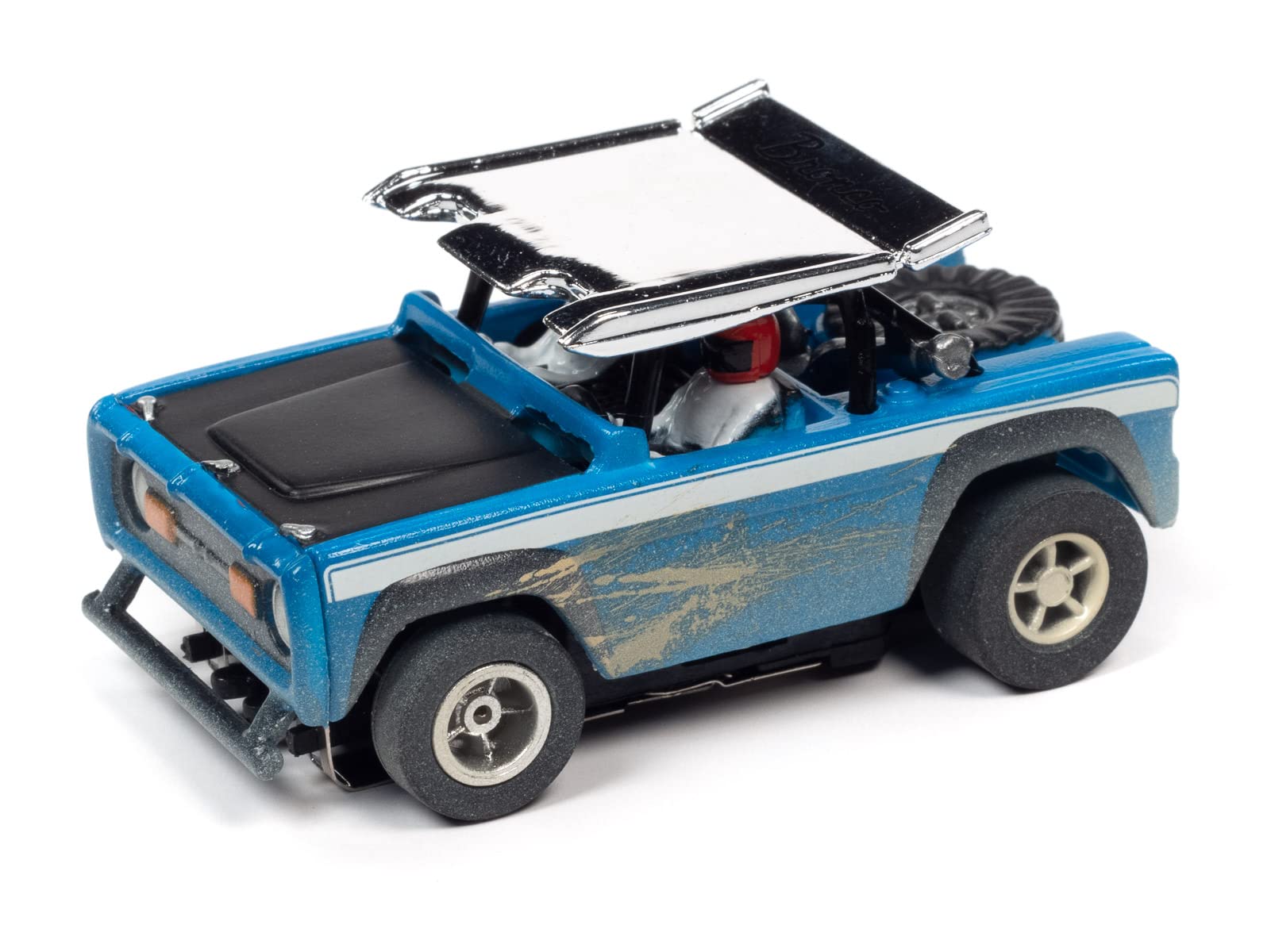 Auto World Xtraction 1971 Ford Baja Bronco (Blue) HO Scale Slot Car