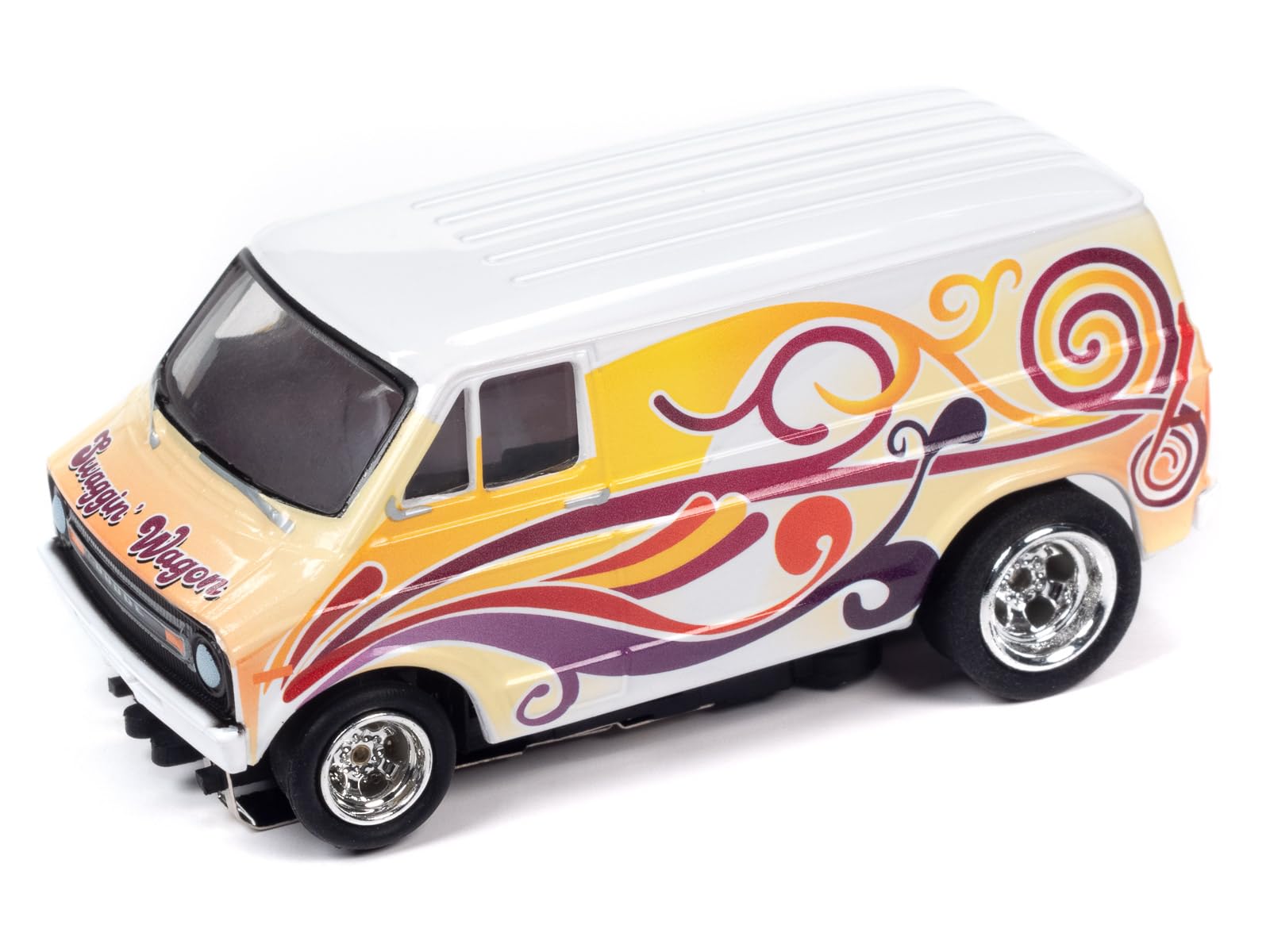 Auto World 4Gear 1973 Dodge Van (3 Car Set) (AW Exclusive) Slot Cars HO Scale