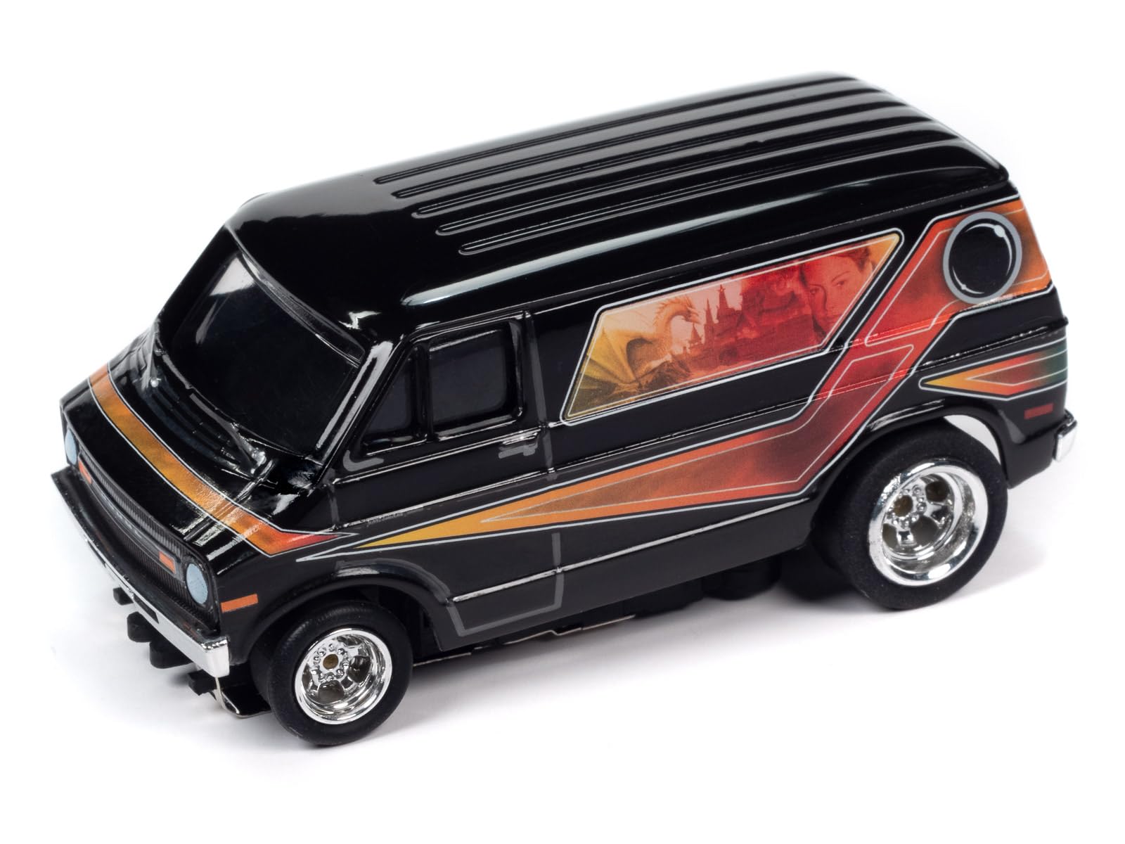 Auto World 4Gear 1973 Dodge Van (3 Car Set) (AW Exclusive) Slot Cars HO Scale