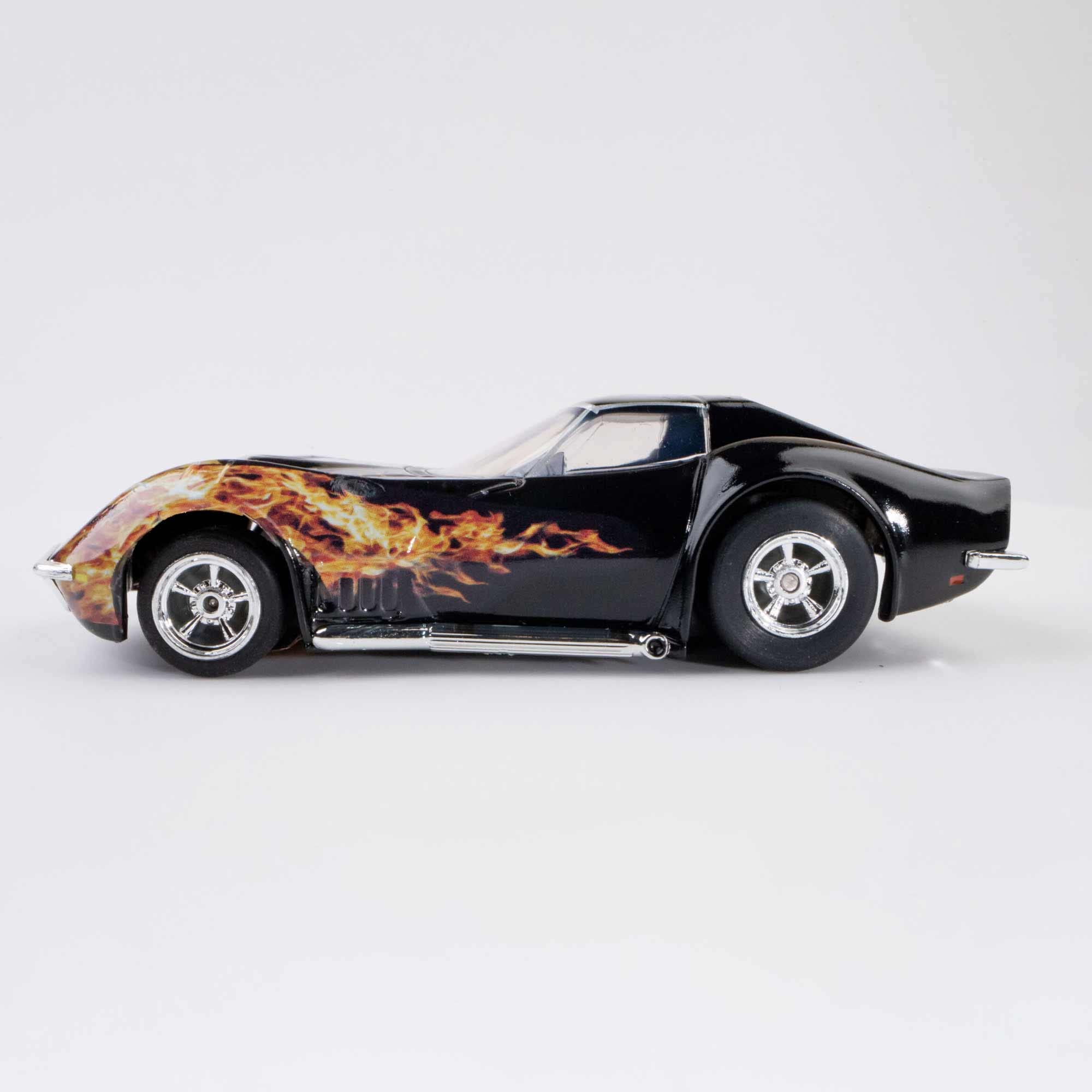 AFX/Racemasters 1968 Corvette L88 Black/Flame AFX22051 HO Slot Racing Cars