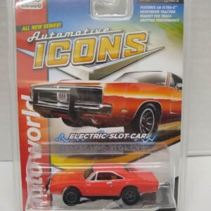 Auto World SC401-1 Automotive Icons 1969 Charger R/T HO Scale Electric Slot Car - Orange