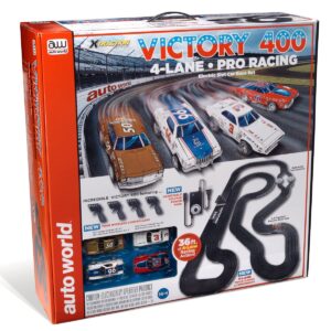 Auto World 36' Victory 400 4 Lane Slot Race Set HO Scale