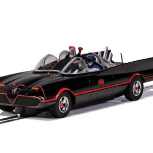 Scalextric Batmobile from 1960's Batman Television Series 1:32 Slot Race Car C4175, Black & Orange