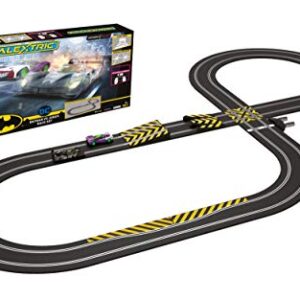 Scalextric Batman vs Joker 1:32 Spark Plug Slot Car Race Track Set C1415T, Black