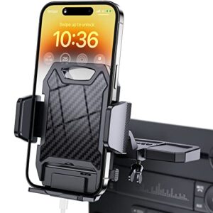 APPS2Car Sturdy CD Slot Phone Mount with One Hand Operation Design, Hands-Free Car Phone Holder Universally Compatible with All iPhone & Android Cell Phones, for Smartphone Mobile (Carbon Fiber)