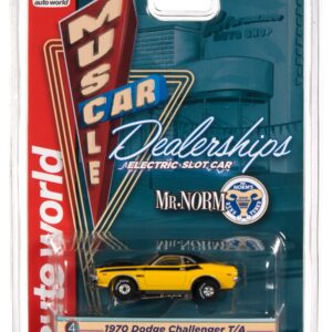 Auto World Thunderjet Mr. Norm's Grand Spaulding Dodge - 1970 Dodge Challenger T/A (Yellow) HO Scale Slot Car