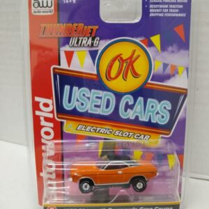 Auto World SC390-5B OK Used Cars 1970 Barracuda Gran Coupe HO Scale Electric Slot Car - Orange