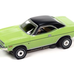 Auto World Thunderjet OK Used Cars 1970 Plymouth Barracuda Gran Coupe (Green) HO Scale Slot Car