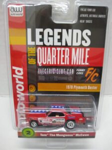 auto world sc356-2 legends of the quarter mile tom the mongoose mcewen '70 duster ho scale electric slot car