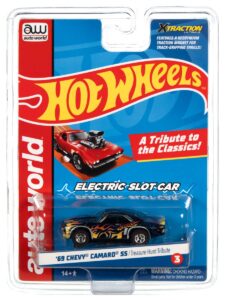 auto world hot wheels flames xtraction - 1969 camaro ss ho scale slot car