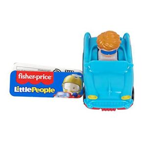 Little People Wheelies Retro Convertible - GMJ25 ~ Baby Blue and Red Car