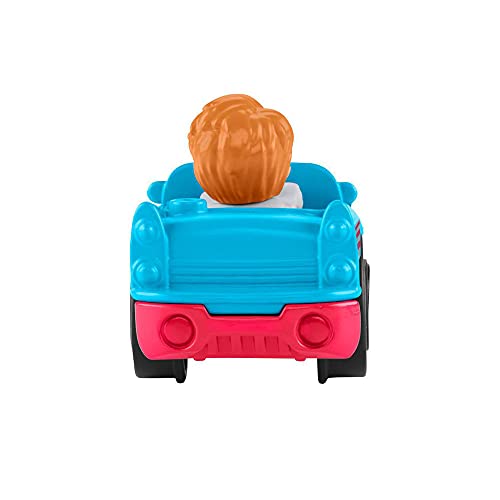 Little People Wheelies Retro Convertible - GMJ25 ~ Baby Blue and Red Car