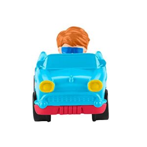 Little People Wheelies Retro Convertible - GMJ25 ~ Baby Blue and Red Car