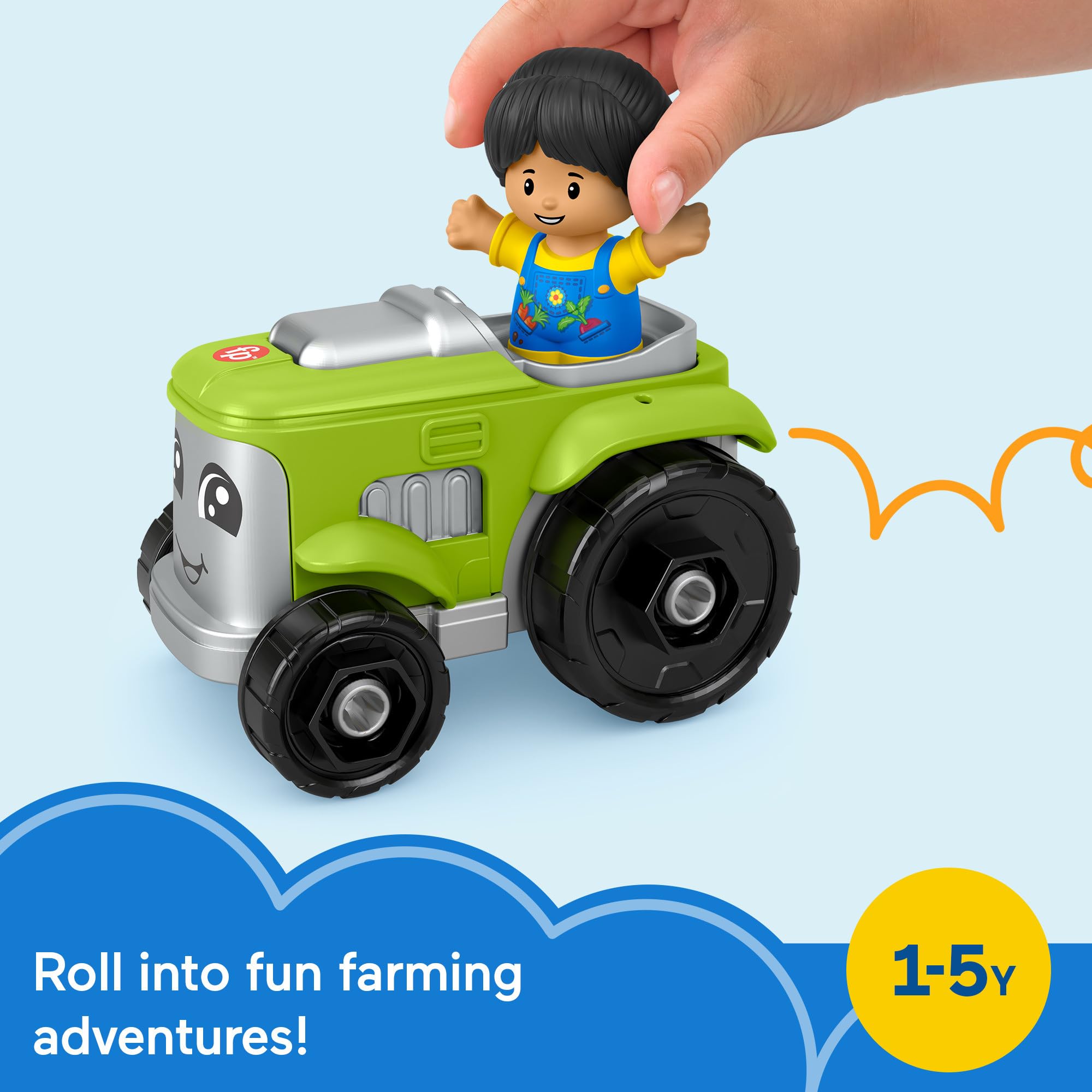 Little People Fisher-Price Toddler Toy Tractor and Farmer Character Figure for Preschool Play Ages 1+ Years