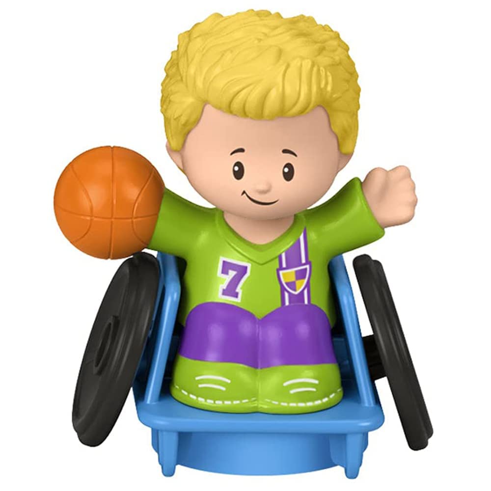 Replacement Part for Fisher-Price Little People Big Yellow Schoolbus Playset - GLT75 ~ Replacement Figure ~ Josh in Wheelchair Playing Basketball