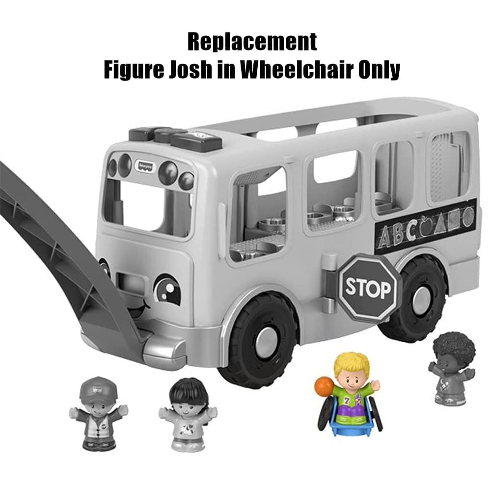 Replacement Part for Fisher-Price Little People Big Yellow Schoolbus Playset - GLT75 ~ Replacement Figure ~ Josh in Wheelchair Playing Basketball