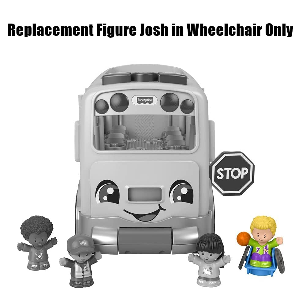 Replacement Part for Fisher-Price Little People Big Yellow Schoolbus Playset - GLT75 ~ Replacement Figure ~ Josh in Wheelchair Playing Basketball