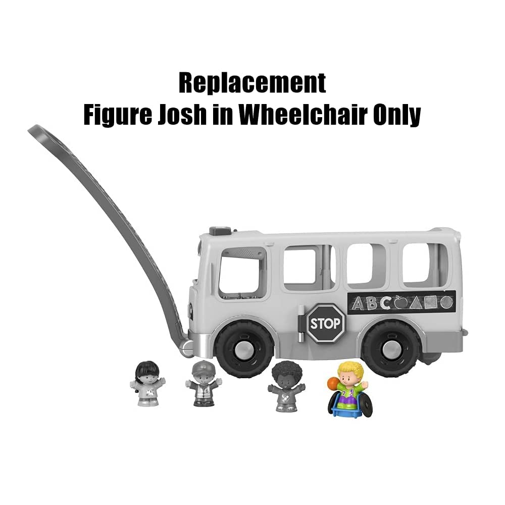 Replacement Part for Fisher-Price Little People Big Yellow Schoolbus Playset - GLT75 ~ Replacement Figure ~ Josh in Wheelchair Playing Basketball