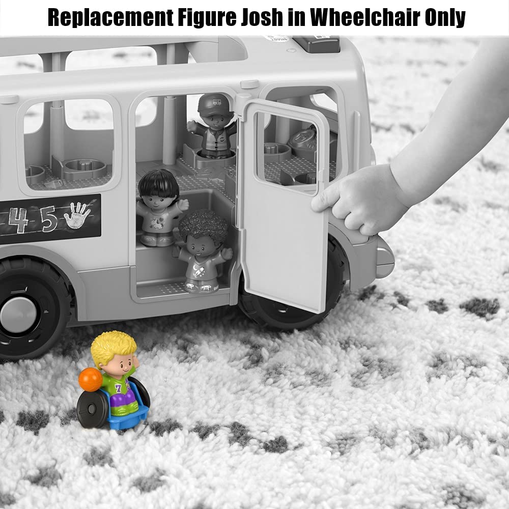 Replacement Part for Fisher-Price Little People Big Yellow Schoolbus Playset - GLT75 ~ Replacement Figure ~ Josh in Wheelchair Playing Basketball