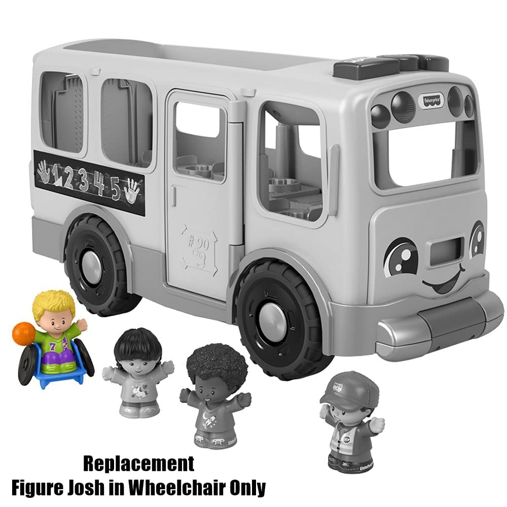 Replacement Part for Fisher-Price Little People Big Yellow Schoolbus Playset - GLT75 ~ Replacement Figure ~ Josh in Wheelchair Playing Basketball