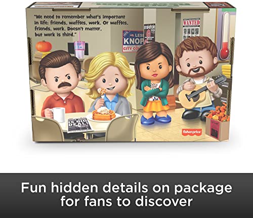 Little People Collector Parks and Recreation Special Edition Set in Display Gift Box for Adults & Fans, 4 Figures