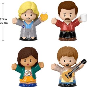 Little People Collector Parks and Recreation Special Edition Set in Display Gift Box for Adults & Fans, 4 Figures