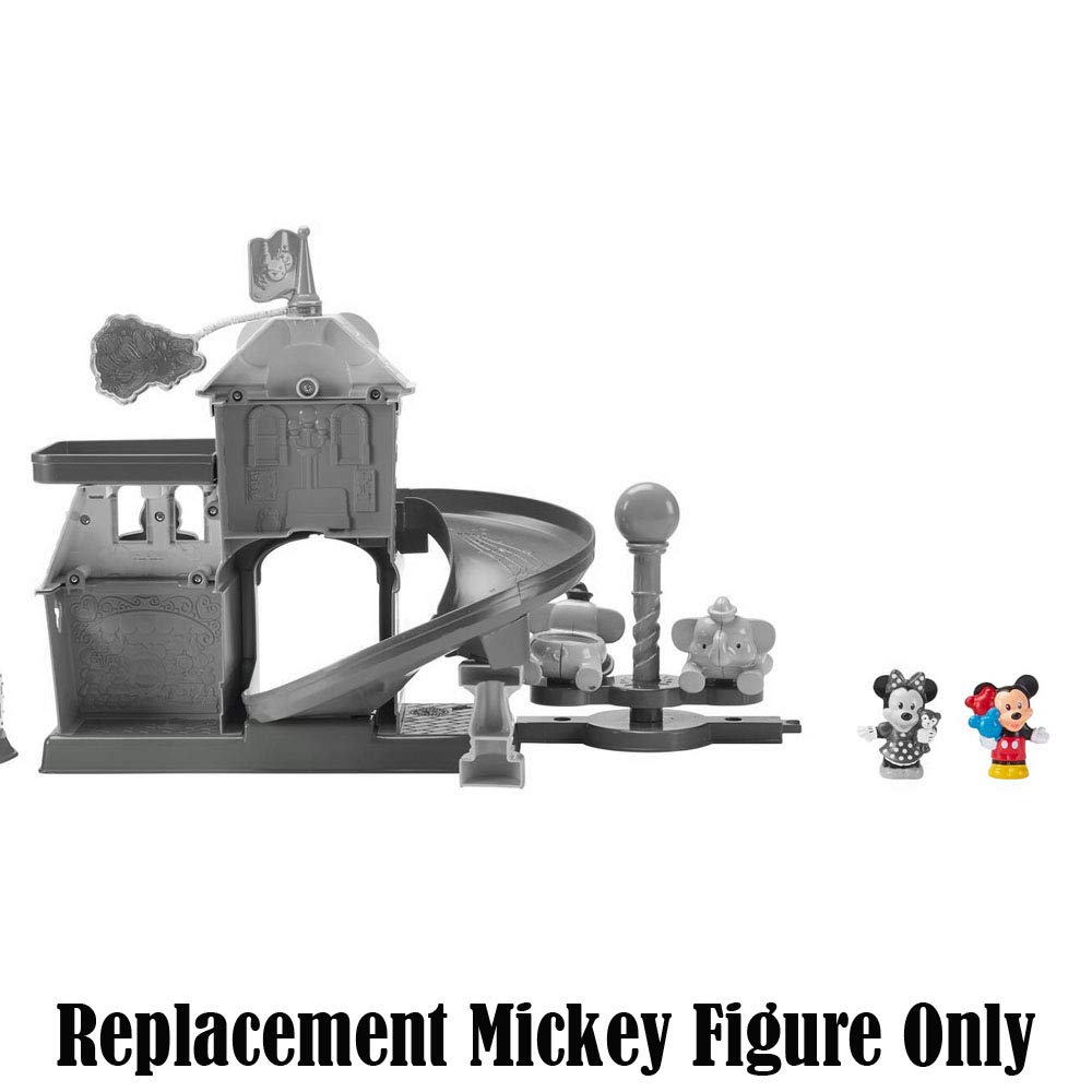 Replacement Figure for Little People Magical Day At Disney - DFT91 ~ Fisher-Price Little People Mickey Mouse Playset ~ Replacement Mickey Figure ~ Carrying Mickey Mouse Shaped Balloons