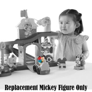 Replacement Figure for Little People Magical Day At Disney - DFT91 ~ Fisher-Price Little People Mickey Mouse Playset ~ Replacement Mickey Figure ~ Carrying Mickey Mouse Shaped Balloons