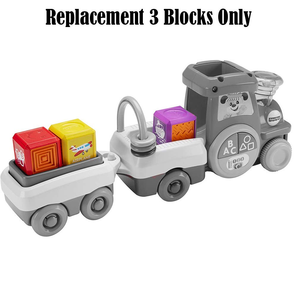 Replacement Parts for Fisher-Price Train - FFN34 ~ Laugh and Learn Crawl Along Train ~ 3 Replacement Blocks