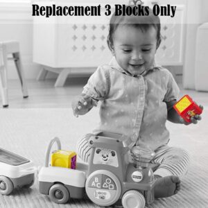 Replacement Parts for Fisher-Price Train - FFN34 ~ Laugh and Learn Crawl Along Train ~ 3 Replacement Blocks