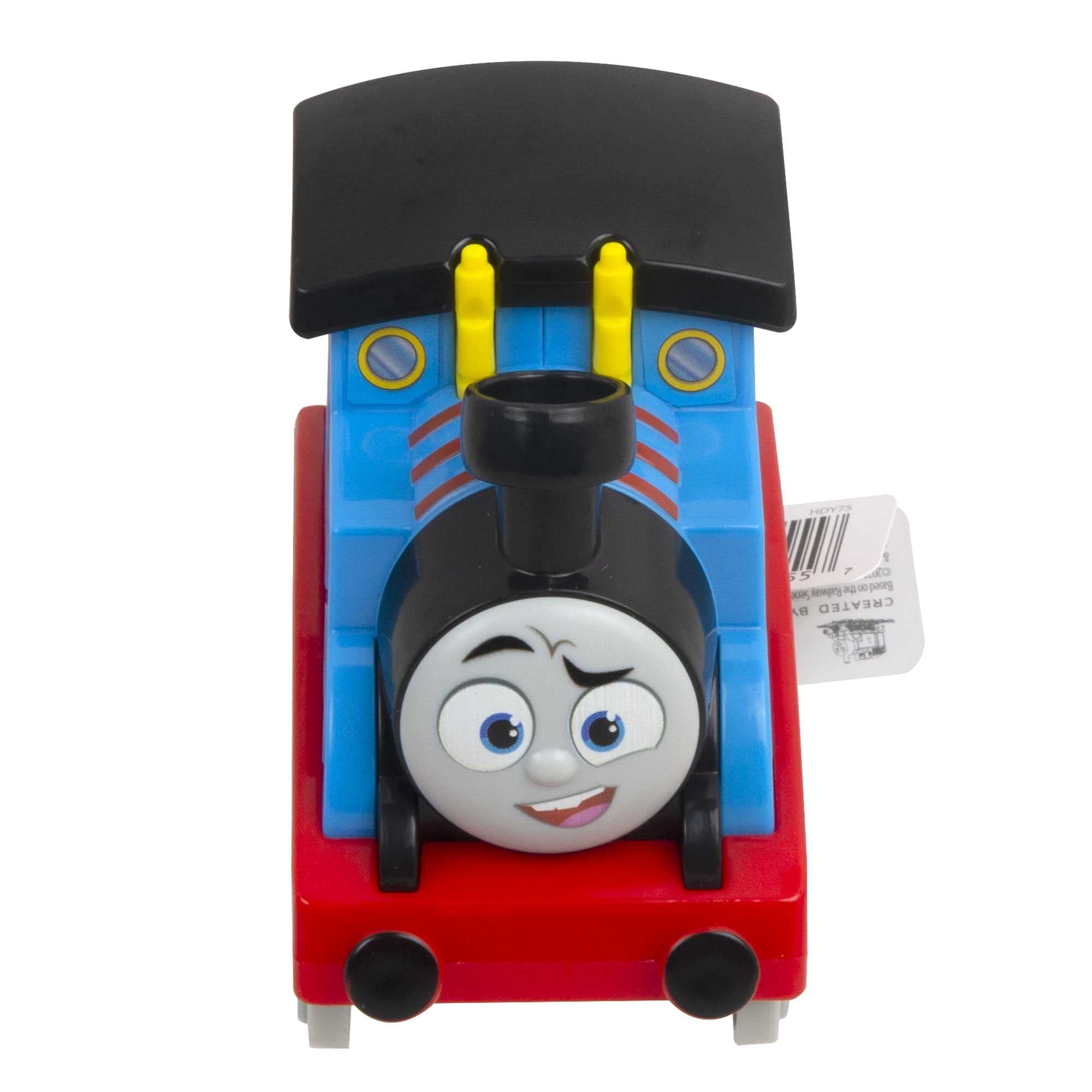 Thomas & Friends Racing Toy Train, Press 'n Go Stunt Thomas Engine for Toddler & Preschool Pretend Play ​Ages 2+ Years