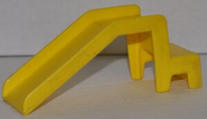 vintage little people yellow slide (peg style) - replacement figure - classic fisher price collectible figures - loose out of package & print (oop) - zoo circus ark pet castle