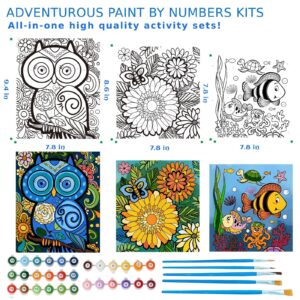 Paint by Numbers Kit for Kids and Adults, Art Supplies for Kids 6-12, Painting Kits for Kids, Crafts and Fun, Acrylic Paint Set, Canvas Painting Kit, Include Framed Pre-drawn Canvas, Color by Numbers