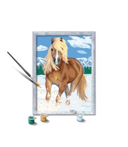 ravensburger creart the royal horse paint by numbers kit - ideal for kids & beginners | complete set | diy home art project | great gift for ages 9 and up