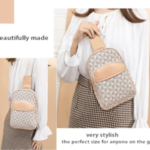 Fanny Pack Crossbody Bags, Sling Bag for Women Checkered Small Belt Chest Bum Bag for women Designer