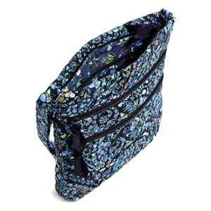 Vera Bradley Women's Cotton Triple Zip Hipster Crossbody Purse, Dreamer Paisley - Recycled Cotton, One Size