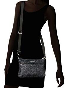 Baggallini womens Securtex® Anti-theft Memento Crossbody Bag Cross Body, Midnight Blossom, One Size US