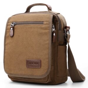 XINCADA Mens Bag Messenger Canvas Shoulder Bags Travel Man Purse Crossbody for Work Business