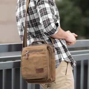 XINCADA Mens Bag Messenger Canvas Shoulder Bags Travel Man Purse Crossbody for Work Business