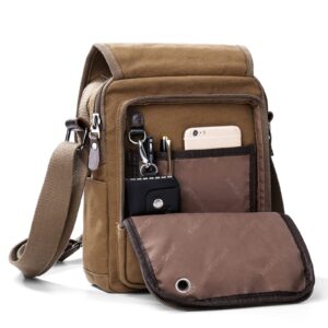 XINCADA Mens Bag Messenger Canvas Shoulder Bags Travel Man Purse Crossbody for Work Business