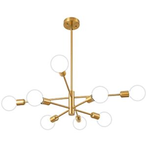 Deyidn Sputnik Chandelier Modern Gold Chandelier Mid Century Ceiling Lighting Fixtures 8 Lights E26 for Living Room, Kitchen Island, Bedroom, Dining Room, and Farmhouse